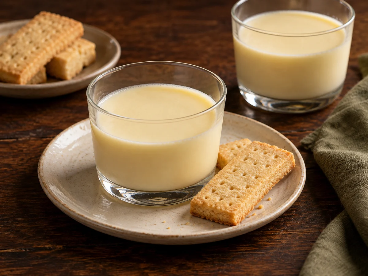 Lemon posset with shortbread