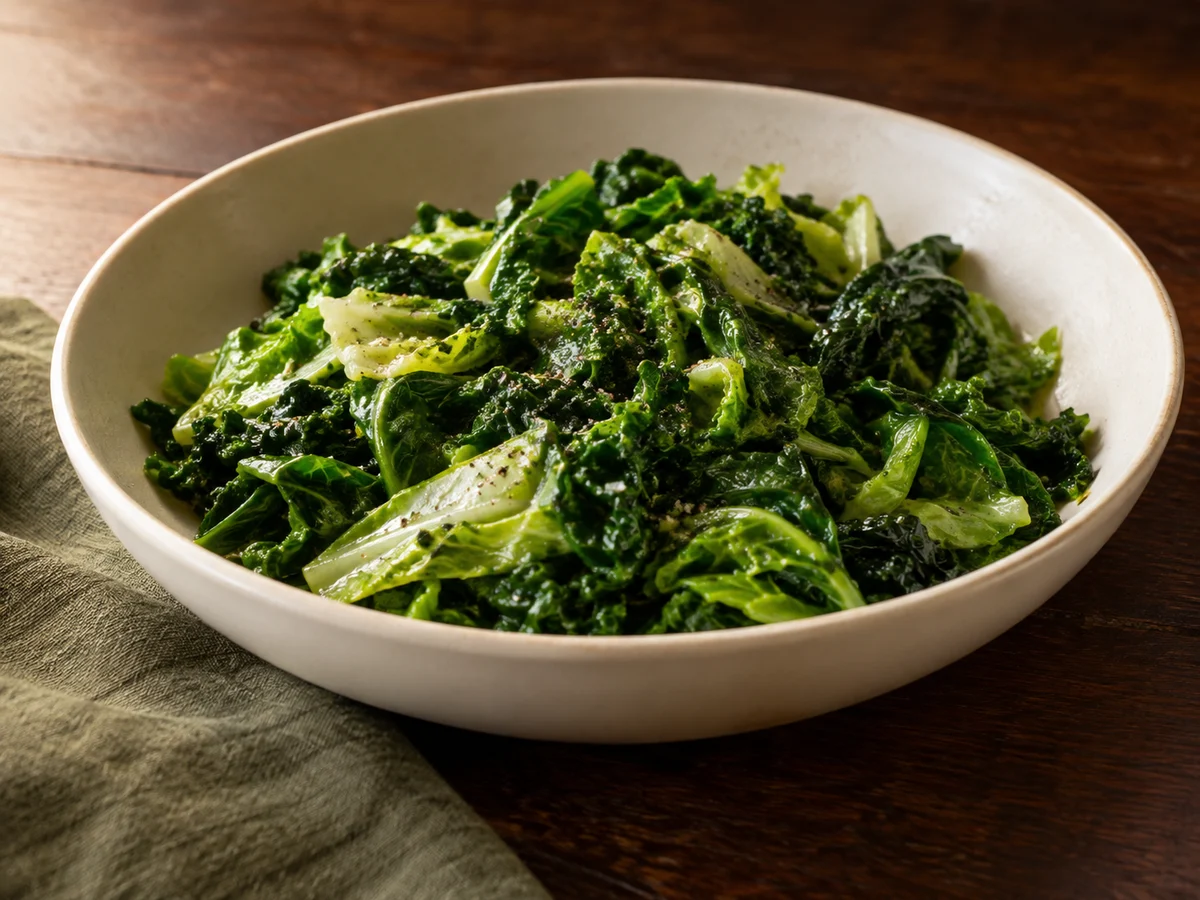 Buttered seasonal greens